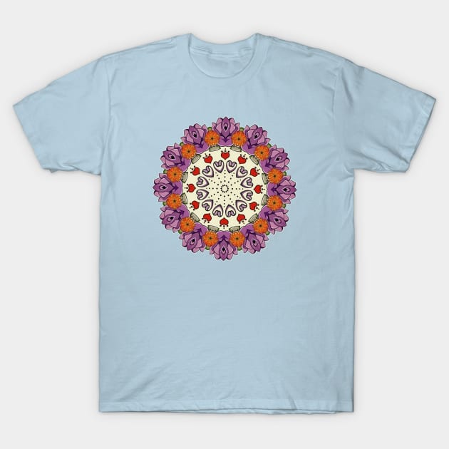 Hearts and Flowers T-Shirt by RdaL-Design